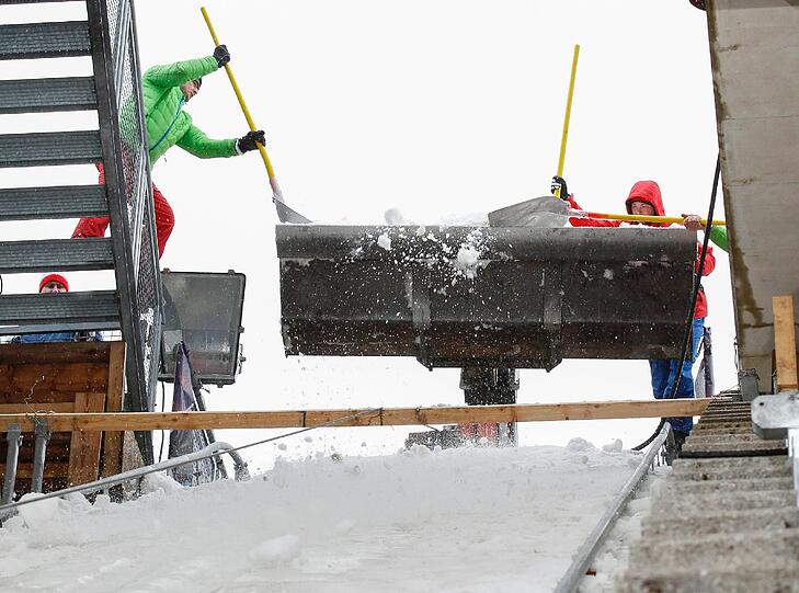Skifliegen am Kulm ist abgesagt worden wegen Sturm