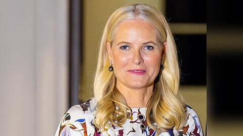 Kronprinzessin Mette-Marit von Norwegen während des Berlin-Besuchs Anfang der Woche im Schloss Bellevue.