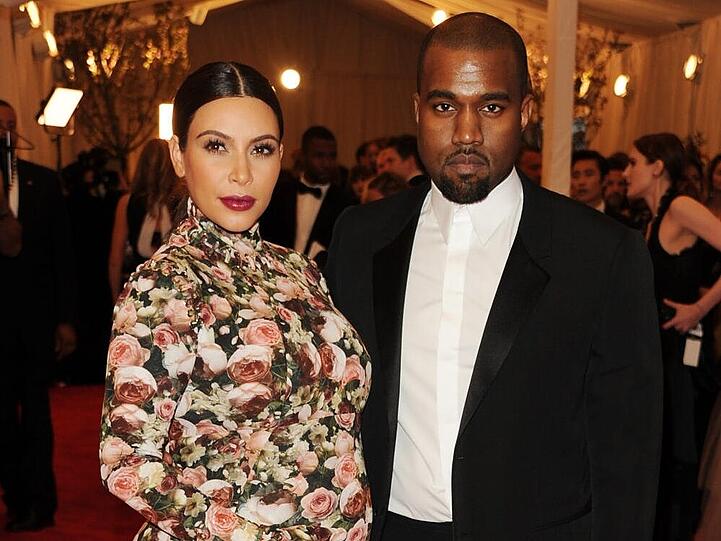 Kim Kardashian und Kanye West auf der Met Gala in New York