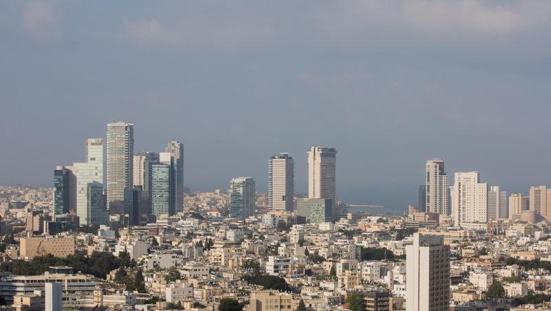 Blick auf die Stadt Tel Aviv. Blick auf die Stadt Tel Aviv.