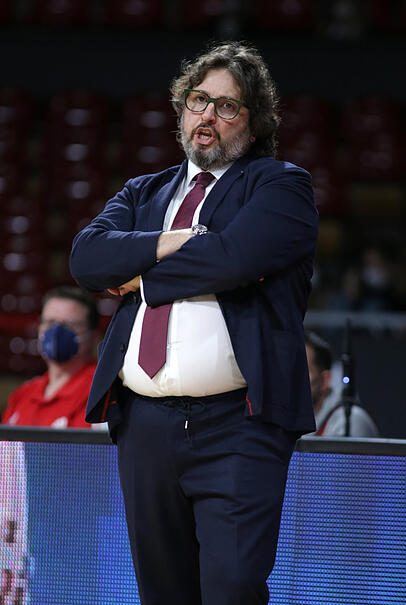 "Wir wissen genau, wo wir stehen", sagt Bayern-Trainer Andrea Trinchieri. "Wir wissen genau, wo wir stehen", sagt Bayern-Trainer Andrea Trinchieri.