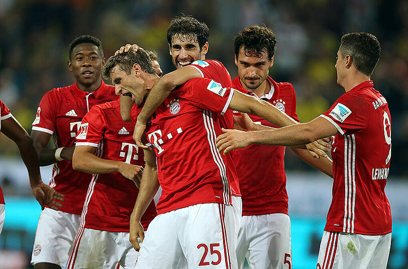 Die 2021er-Gang: David Alaba, Thomas Müller, Javi Martínez, Mats Hummels und Robert Lewandowski (von links) sind noch lange an den FC Bayern gebunden.