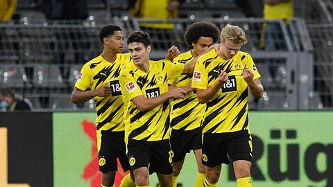 Treffsichere BVB-Youngster: Erling Haaland (r) Giovanni Reyna (M) und Jude Bellingham.