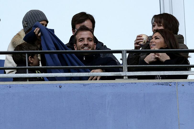 Rafael van der Vaart und Sabia Boulahrouz Bundesliga Hamburger SV gegen Hannover 96 am 24. November 2013