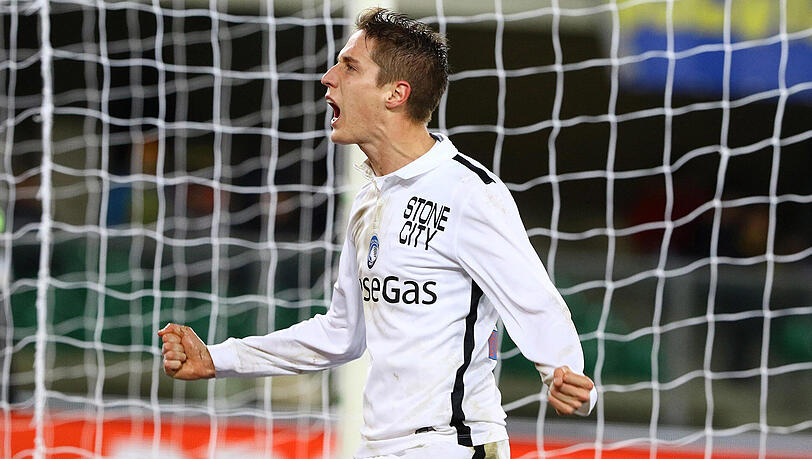 Der italienische U-21-Nationalspieler Andrea Conti erzielte in dieser Saison sieben Tore für Atalanta Bergamo. Der italienische U-21-Nationalspieler Andrea Conti erzielte in dieser Saison sieben Tore für Atalanta Bergamo.