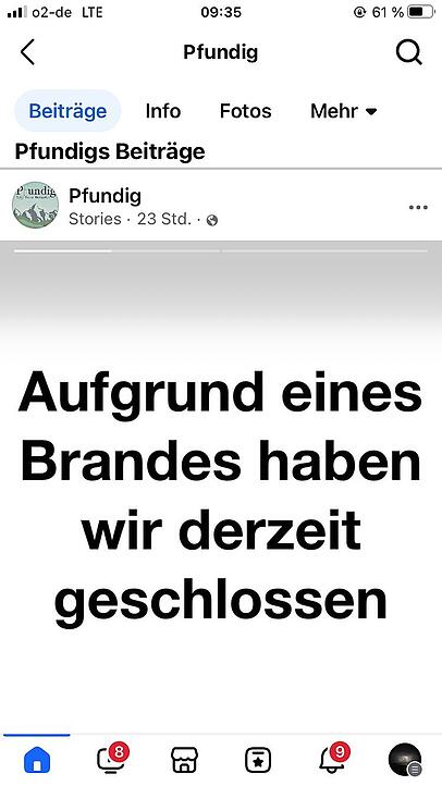 Info via Facebook: Im "Pfundig" soll es nach SZ-Angaben trotz der Hiobsbotschaft weitergehen.