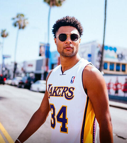 Urlaubsgrüße aus Los Angeles: Serge Gnabry.