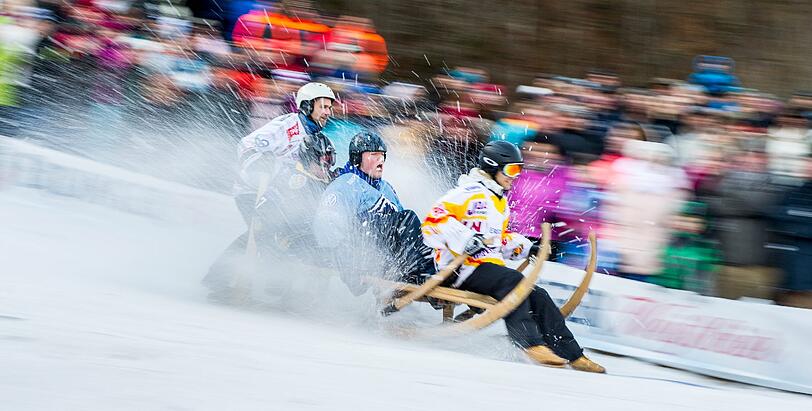 Impressionen vom Hornschlittenrennen in Garmisch-Partenkirchen