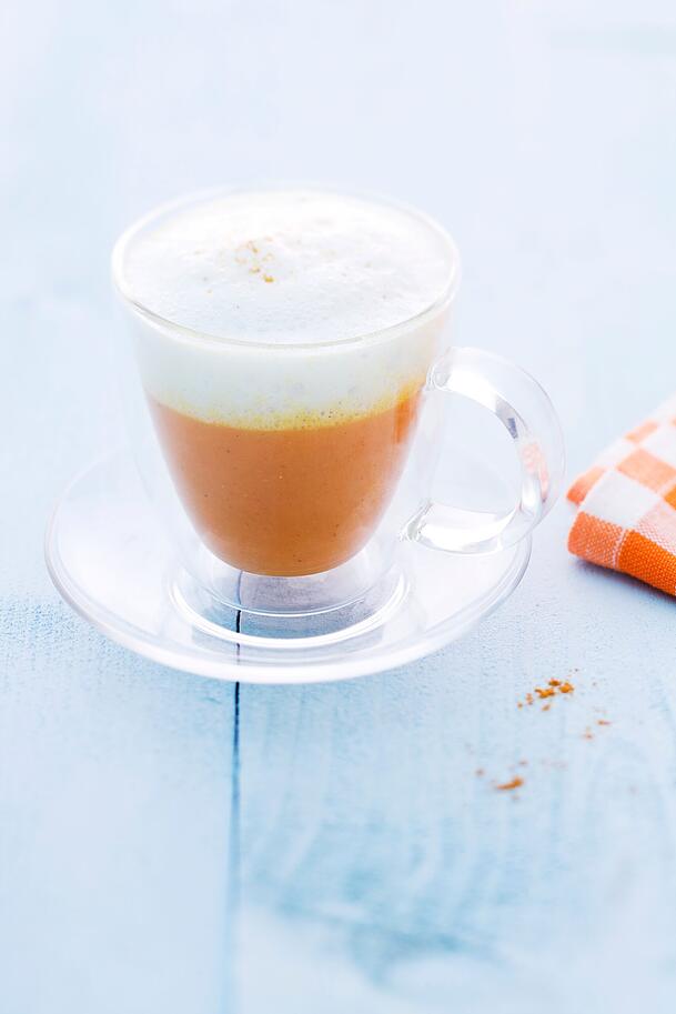 Der Kürbis-Cappuccino von Johann Lafer. Der Kürbis-Cappuccino von Johann Lafer.