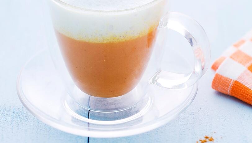 Der Kürbis-Cappuccino von Johann Lafer. Der Kürbis-Cappuccino von Johann Lafer.