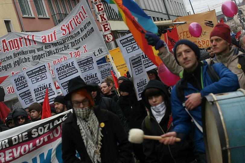 Die Bilder von der Demo gegen die Sicherheitskonferenz am Samstag.