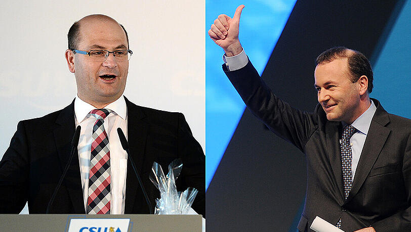Haben maximalen Rückhalt in ihrer Partei: Albert Füracker (l) und Manfred Weber