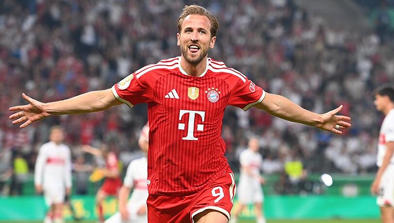 Harry Kane nach seinem Tor gegen den VfB Stuttgart.