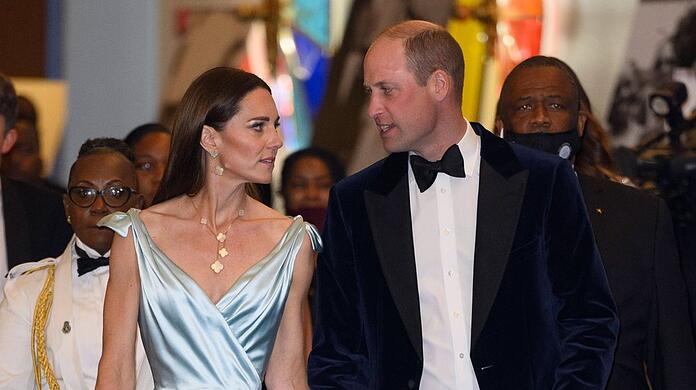 Prinz William und Herzogin Kate bei einem Auftritt während ihrer Karibik-Tour.