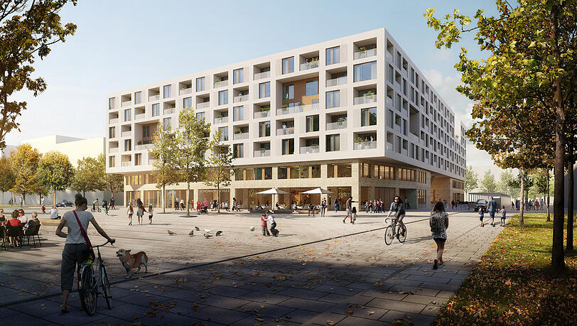 Unten lernen, oben wohnen: Das ist das Prinzip der Hybridschule, die gerade in Frankfurt entsteht. Denn auch dort ist der Platz begrenzt. Unten lernen, oben wohnen: Das ist das Prinzip der Hybridschule, die gerade in Frankfurt entsteht. Denn auch dort ist der Platz begrenzt.