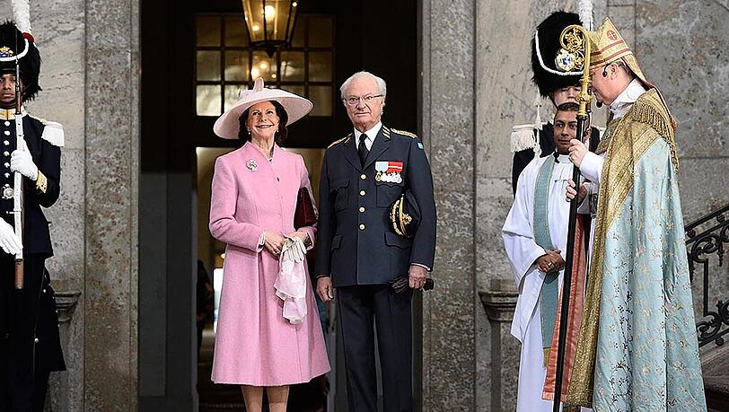 König Carl Gustaf mit Königin Silvia. König Carl Gustaf mit Königin Silvia.
