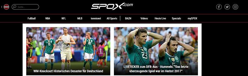 "Spox.com": "WM-Knockout! Historisches Desaster für Deutschland"