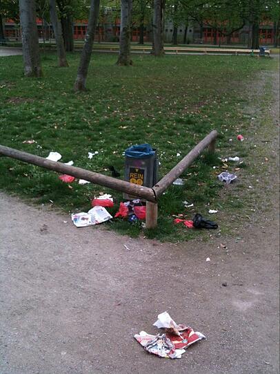 ... auf den zweiten Blick sieht es in dem Park ganz schön wüst aus.