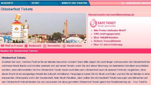 „Oktoberfest Tickets“ im Internet: 379 Euro zahlt man für einen Sitzplatz im Hippodrom am ersten Wiesn-Samstag. „Oktoberfest Tickets“ im Internet: 379 Euro zahlt man für einen Sitzplatz im Hippodrom am ersten Wiesn-Samstag.