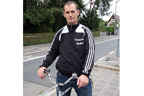 Fürchtet um sein Radl-Revier im Bannwald: Heinz Steinert (43).