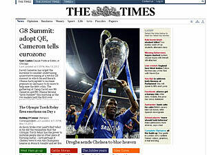 The Times: "Drogba schickt Chelsea in den Blauen Himmel."