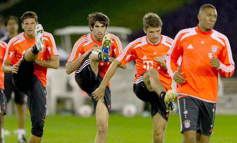 Mario Gomez (l-r), Javier Martinez, Thomas Müller und Jerome Boateng.