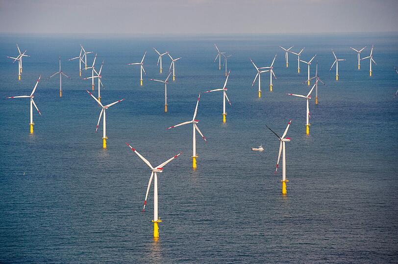 Der Offshore-Windpark Butendiek liegt etwa 30 Kilometer vor der Insel Sylt. Foto: Daniel Reinhardt