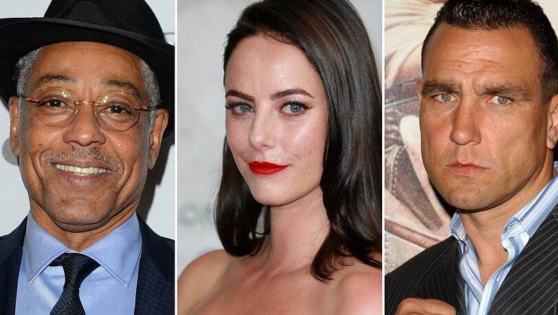 Giancarlo Esposito, Kaya Scodelario und Vinnie Jones (v.l.n.r.) übernehmen in Guy Ritchies "The Gentlemen"-Serie bedeutende Rollen.