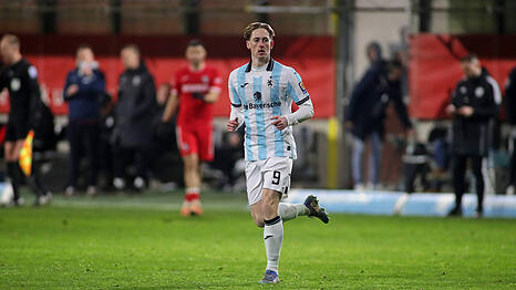 Beim 5:0-Kantersieg gegen Havelse erzielte Justin Steink&ouml;tter sein erstes Tor f&uuml;r den TSV 1860 im zehnten Saisoneinsatz (hier im Spiel gegen den SC Verl).