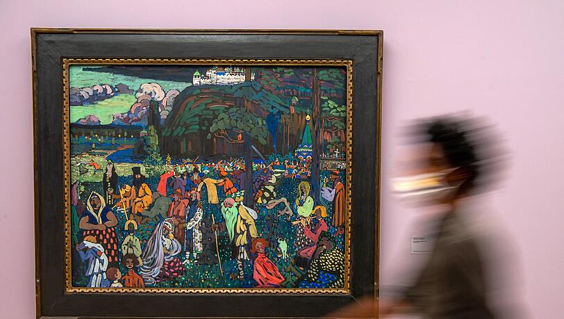 Kandinskys "Das bunte Leben" hängt als Leihgabe der Bayerischen Landesbank im Lenbachhaus. Kandinskys "Das bunte Leben" hängt als Leihgabe der Bayerischen Landesbank im Lenbachhaus.