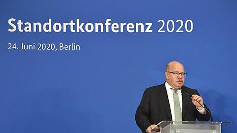 Wirtschaftsminister Altmaier spricht während der Standortkonferenz 2020 in Berlin.