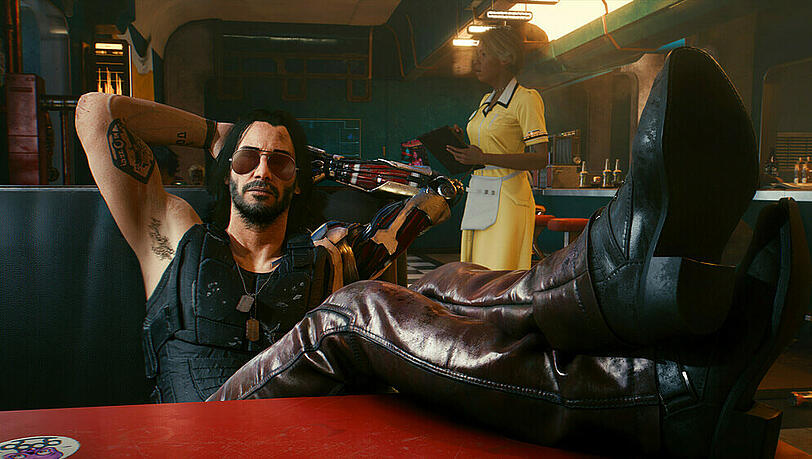 Keanu Reeves verleiht der Figur Johnny Silverhand Leben Keanu Reeves verleiht der Figur Johnny Silverhand Leben