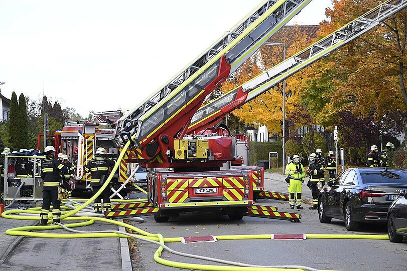 Bilder vom Feuerwehreinsatz in Perlach.