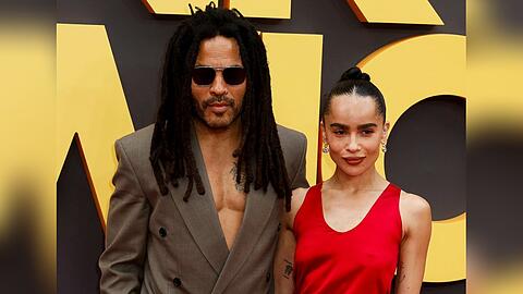 Lenny Kravitz Seite an Seite mit seiner Tochter Zoë Kravitz bei der Premiere ihres Films "Blink Twice" in London.