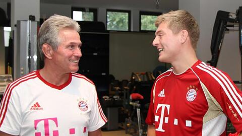 Trainer Jupp Heynckes (l) und Toni Kroos. Foto: picture alliance / dpa/Archivbild