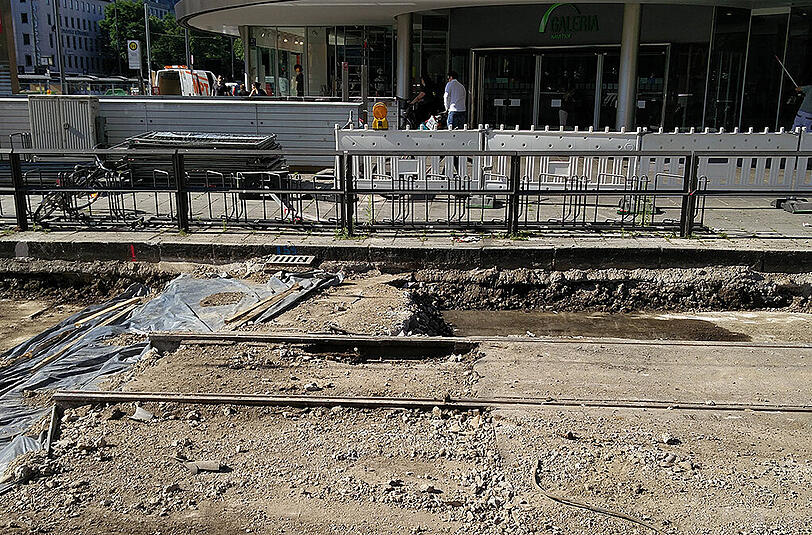 Weitere Bilder von der Großbaustelle zwischen dem Stachus und Sendlinger Tor.