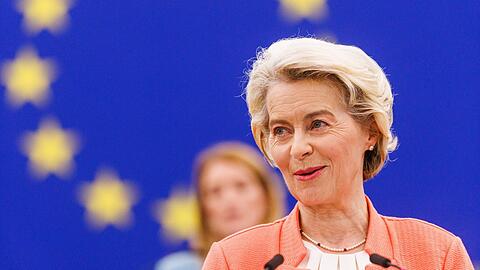 Ursula von der Leyen am Mittwoch im Europäischen Parlament.