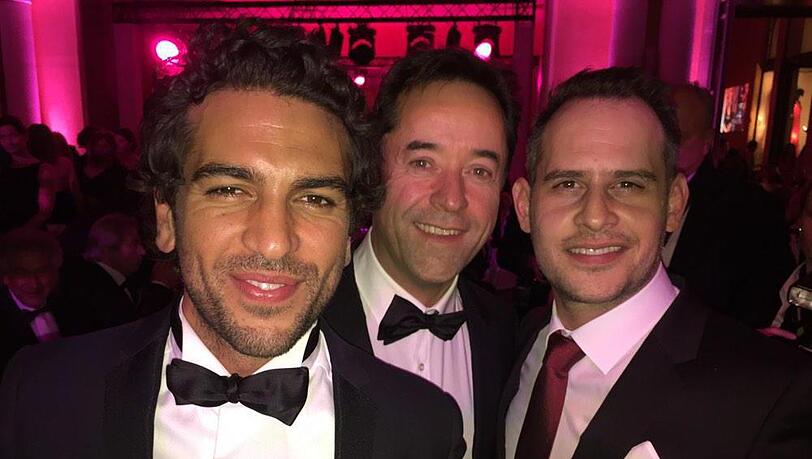 Elyas M'Barek (l.), Jan Josef Liefers (m.) und Moritz Bleibtreu beim Deutschen Filmball Elyas M'Barek (l.), Jan Josef Liefers (m.) und Moritz Bleibtreu beim Deutschen Filmball