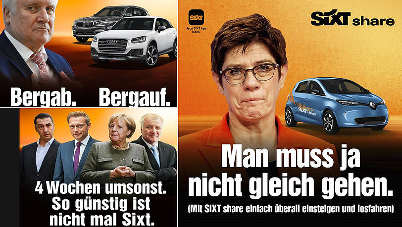 Man muss ja nicht gleich gehen Die besten SixtWerbungen der letzten