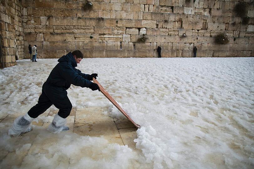 Schneesturm in Israel - Die Bilder