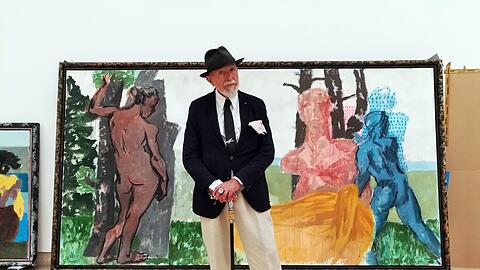 Markus Lüpertz im Haus der Kunst.