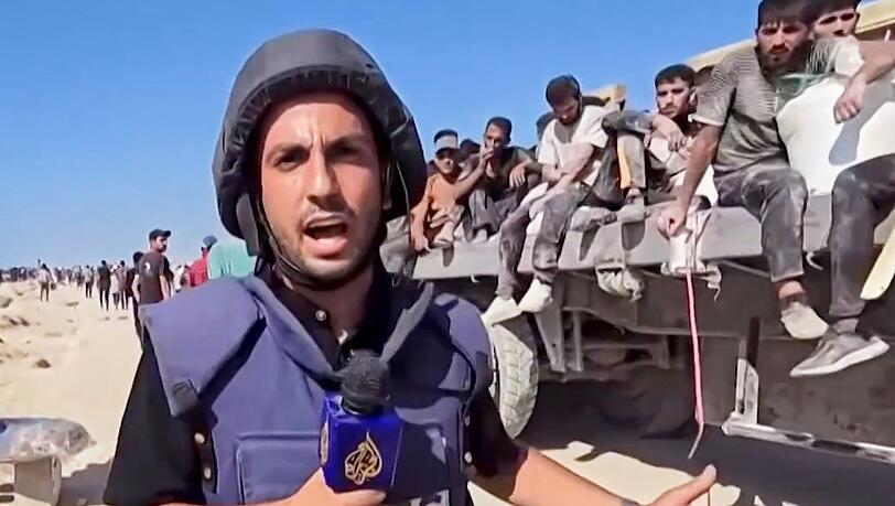 Der Korrespondent des arabischen Senders Al-Dschasira, Anas al-Scharif, wurde zusammen mit anderen Journalisten getötet. (Archivbild)