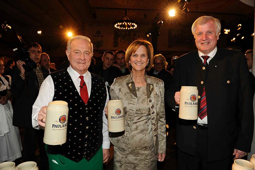 Helmut Huber, Ministerpräsident Horst Seehofer und Frau Karin