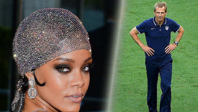 Rihanna drückte Belgien die Daumen - obwohl sie "ein bisschen" auf Klinsi steht. Rihanna drückte Belgien die Daumen - obwohl sie "ein bisschen" auf Klinsi steht.