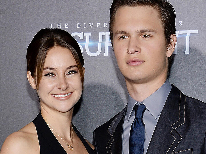 Shailene Woodley und Co-Star Ansel Elgort auf der Premiere von "Insurgent" in New York