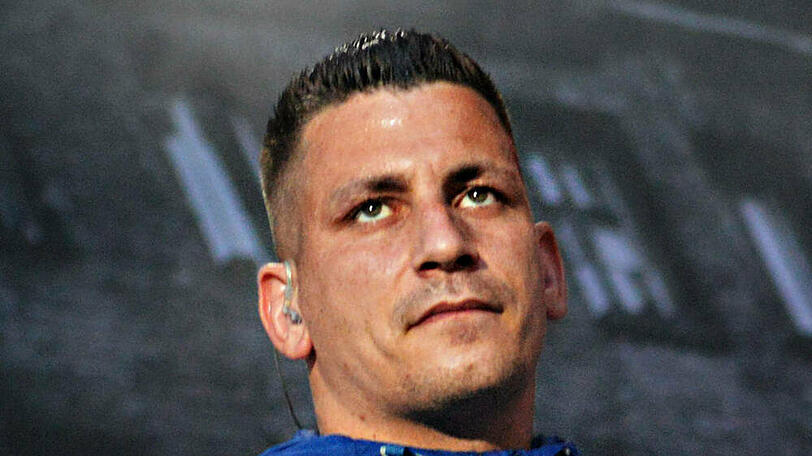 Kristoffer Jonas Klauß alias Gzuz bei einem Auftritt beim Helene Beach Festival