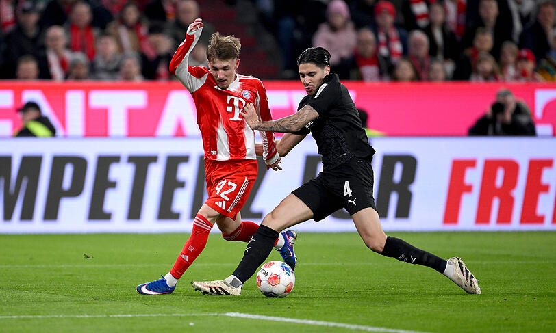 Lennart Karl durfte gegen Gladbach mal wieder von Beginn an wirbeln.