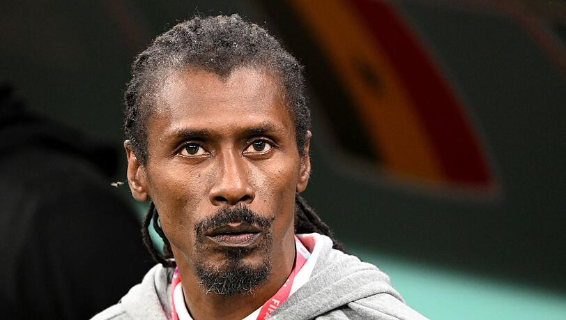 Senegals Trainer Aliou Cissé vor dem Spiel.