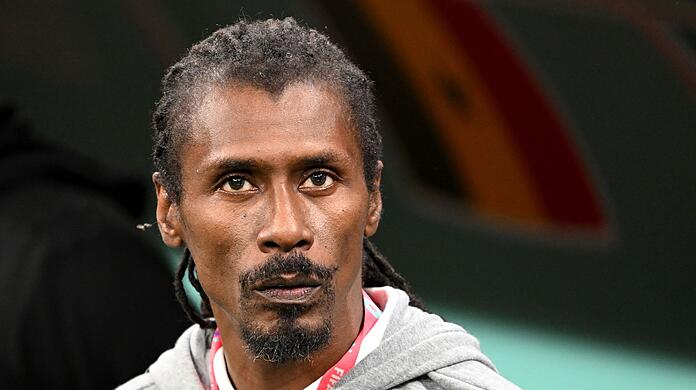 Senegals Trainer Aliou Cissé vor dem Spiel.