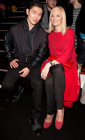 Schauspieler Rick Yune und die britische Schauspielerin Joely Richardson bei der Show von Kilian Kerner